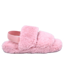 Pantuflas de mujer Rhodes con banda elástica, rosa rosado