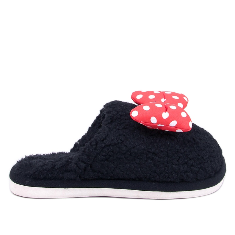 Zapatillas infantiles con lazo Niño Negro