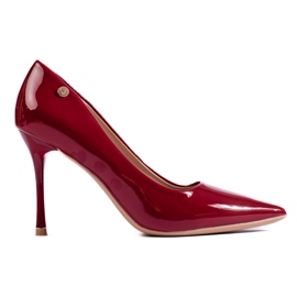Stilettos Vinceza charol burdeos rojo