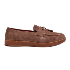 Zapatos Mocasines Hombre Ante Zazoo 1566 Marrón