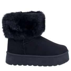 Botas de nieve Tayna negras con plataforma y pelo negro Botas de nieve Tayna negras con plataforma y pelo negro