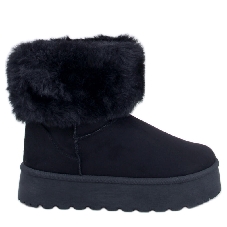 Botas de nieve Tayna negras con plataforma y pelo negro