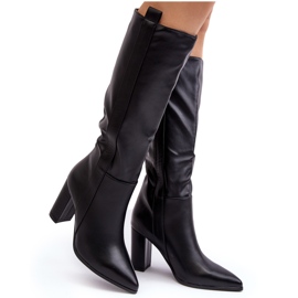 Botas por encima de la rodilla con aislamiento para mujer, negro Genzani