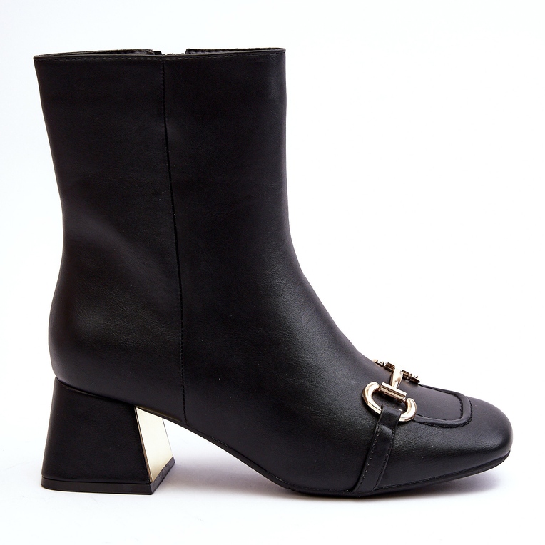 Botines negros de tacón alto con decoración Adinah Botines negros de tacón alto con decoración Adinah