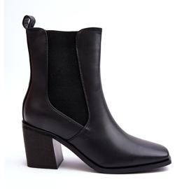 Botines de tacón alto para mujer, Negro Creazza