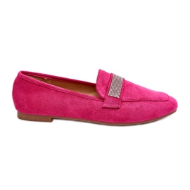 Mocasines De Mujer Con Pedrería Fucsia Ralrika rosa