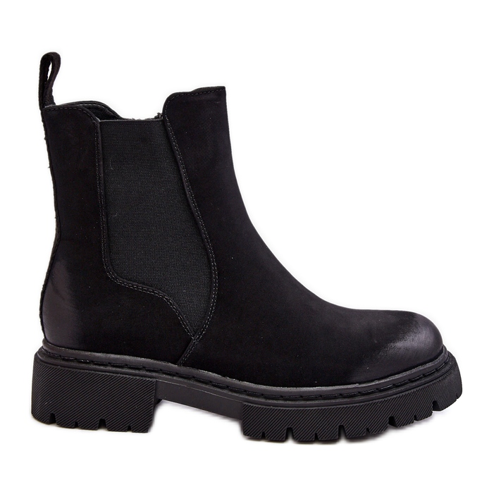 Botas Chelsea aislantes para mujer con cremallera, negro Vesta