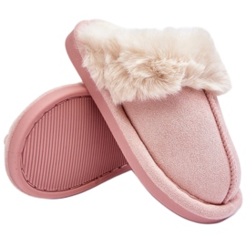 Zapatillas de casa infantiles Befana rosa con pelo