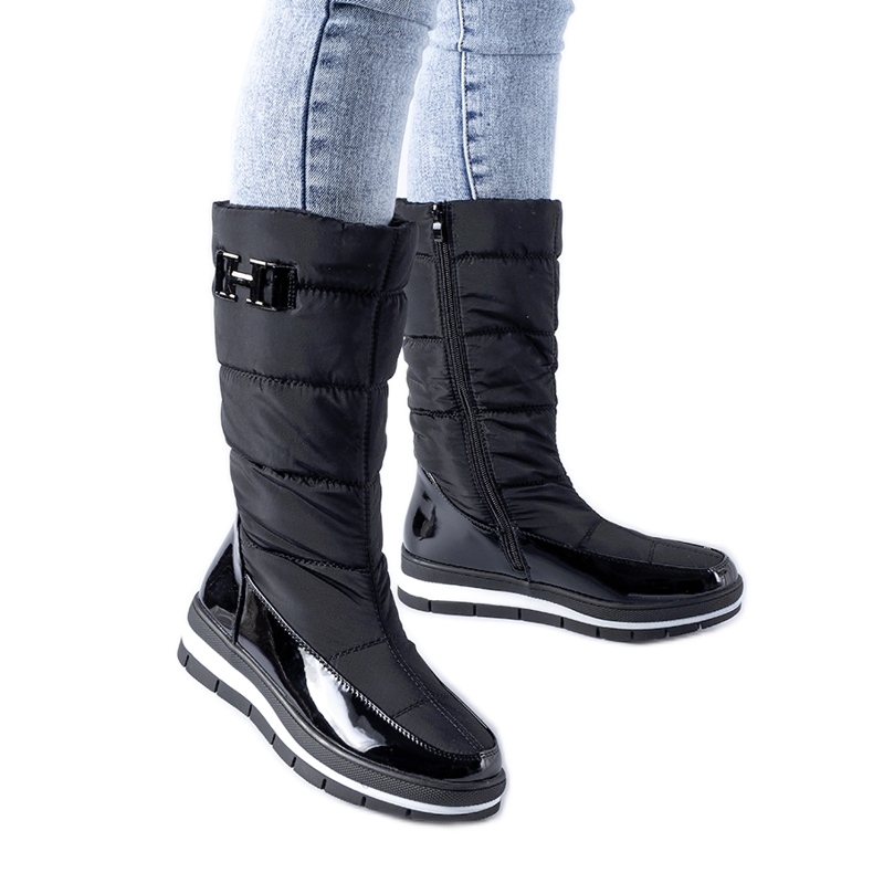 Botas altas para la nieve con aislamiento negras de Settimo negro Botas altas para la nieve con aislamiento negras de Settimo negro