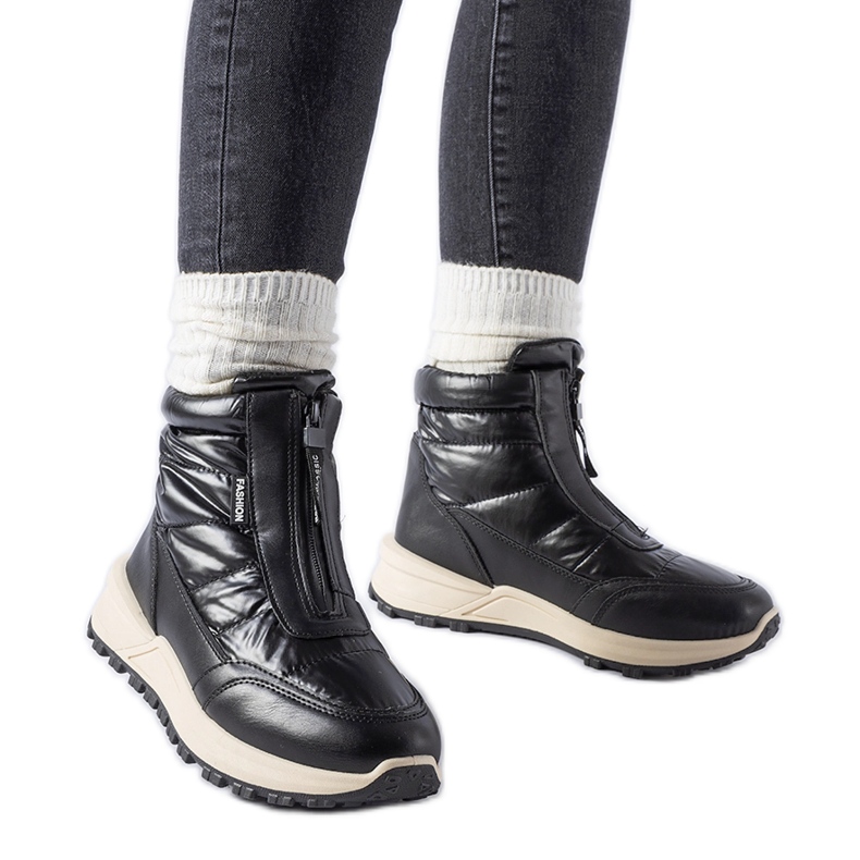 Botas de nieve Ritter negras con aislamiento y cremallera negro