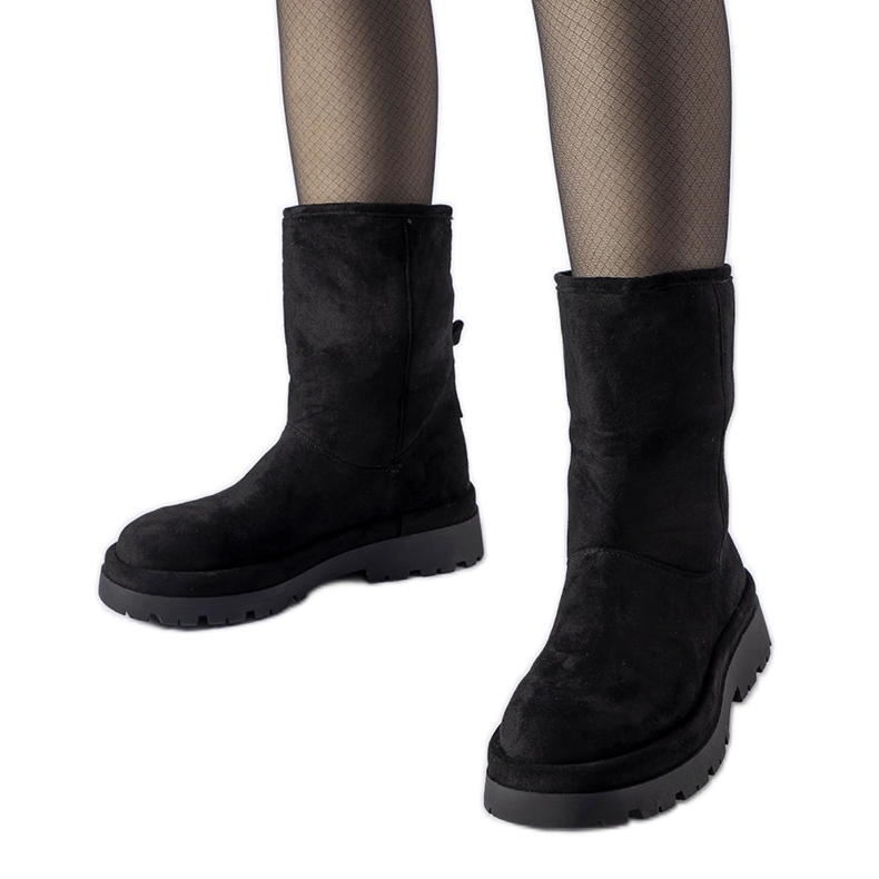 Botas aislantes negras con suela maciza Flavia negro