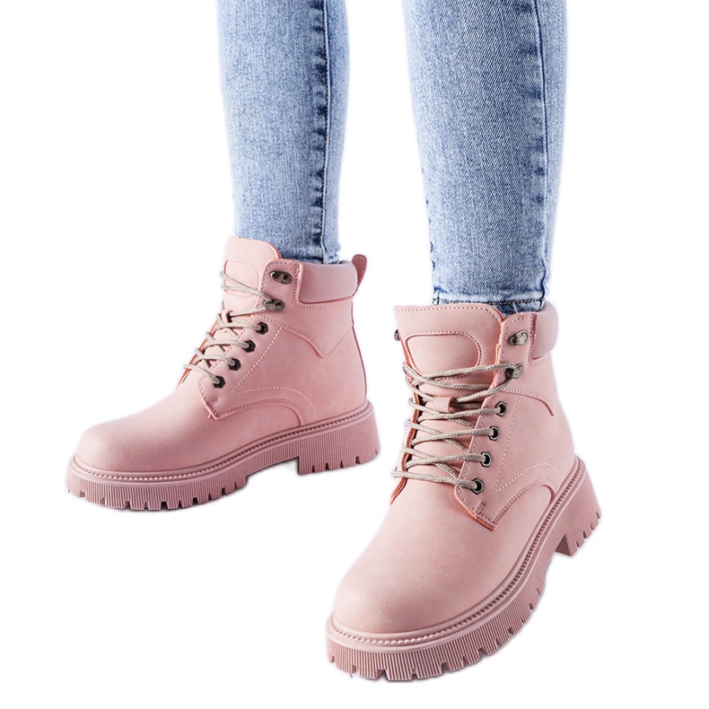 Trabajadores Aranova con cordones aislantes rosa claro rosado Trabajadores Aranova con cordones aislantes rosa claro rosado