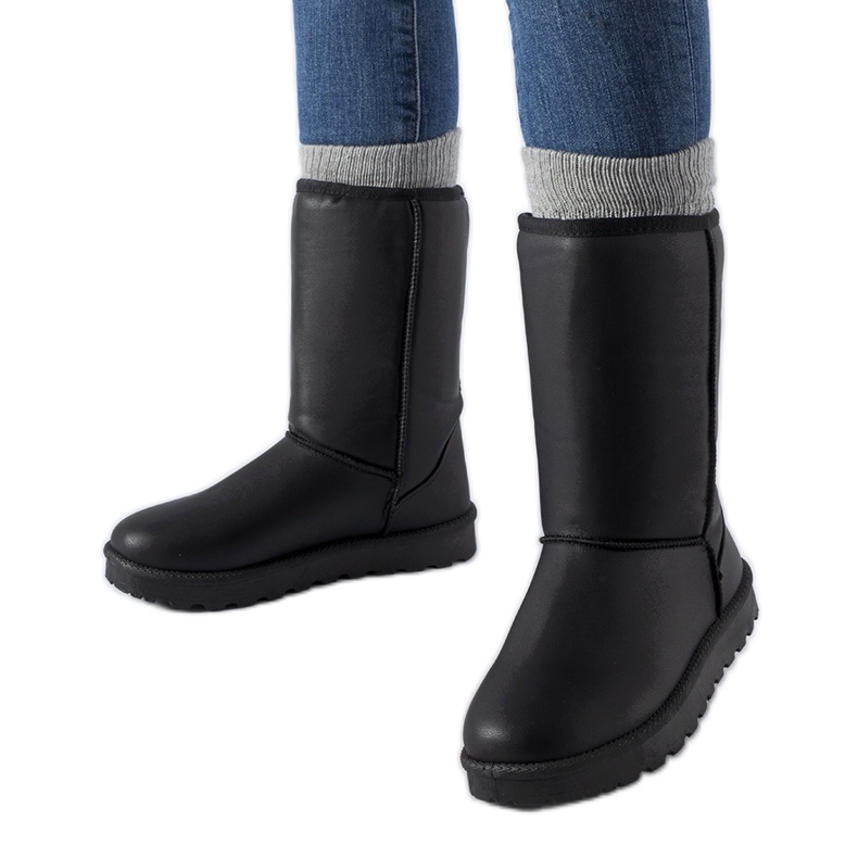 Botas de nieve clásicas Bobby negras en ecopiel negro