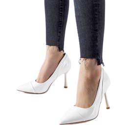 Stilettos Inferiore charol blanco