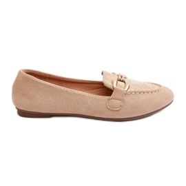 Mocasines Ghana Mujer Beige Con Adorno