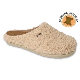 Zapatillas de mujer Inblu con aplicación de piel 155D136 beige