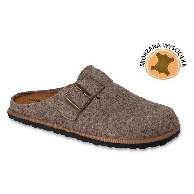 Zapatillas de hombre Inblu con aplicación de piel 155M023 beige Zapatillas de hombre Inblu con aplicación de piel 155M023 beige