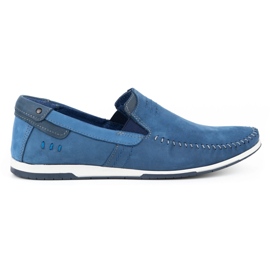 KOMODO Mocasines hombre piel 876 azul