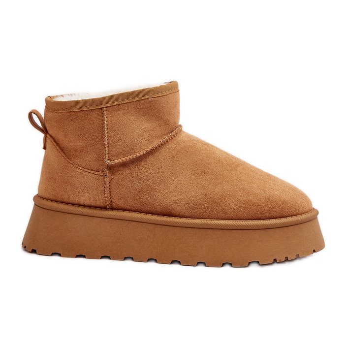 Botas de nieve con plataforma Pirette de mujer en color camel marrón