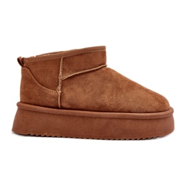 Botas de Nieve de Mujer con Suela Gruesa Camel Caliksa marrón