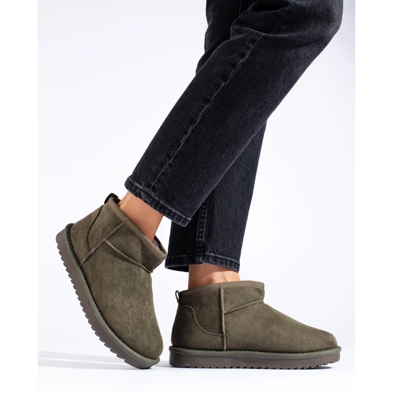 Botas de nieve de mujer Shelovet verde oscuro