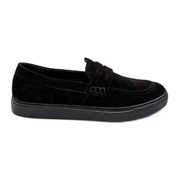 Mocasines Hombre Ante Zazoo 1574 Negro