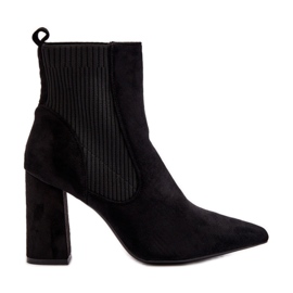 Botines Tacón Alto Mujer Negro Tapara