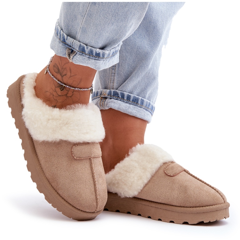 Botas de nieve para mujer con piel de oveja beige Villene