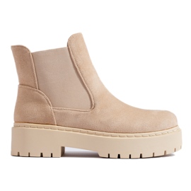 Botas Chelsea de mujer Shelovet ante beige