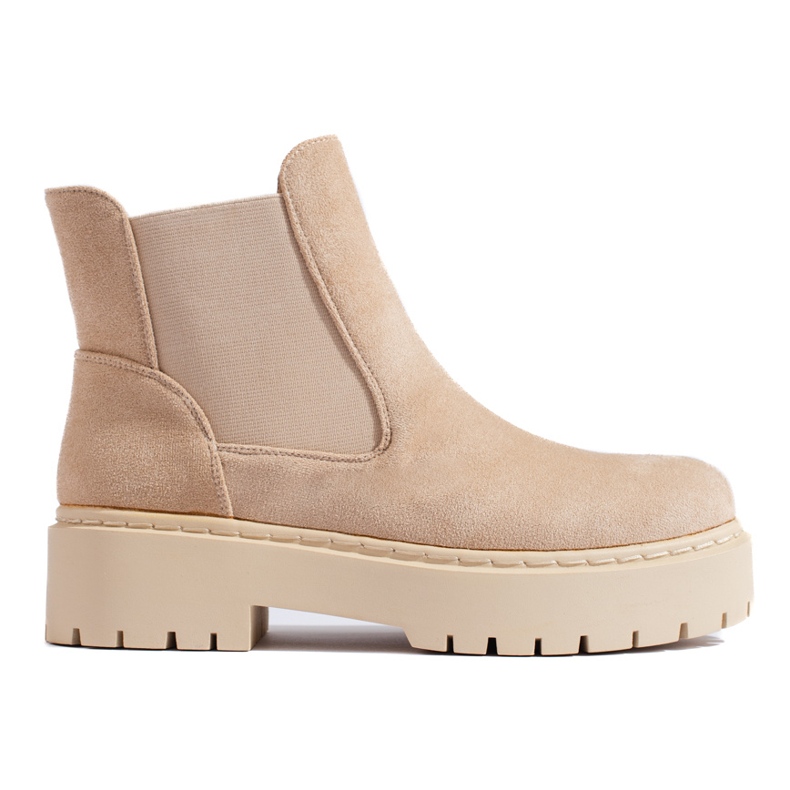 Botas Chelsea de mujer Shelovet ante beige
