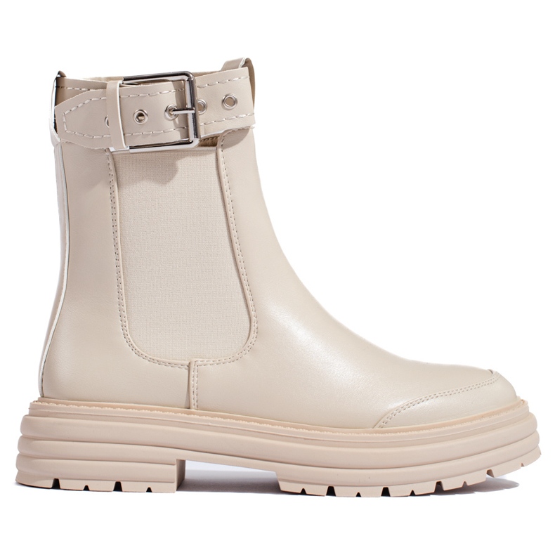 Botas Chelsea de mujer beige de Shelovet Botas Chelsea de mujer beige de Shelovet