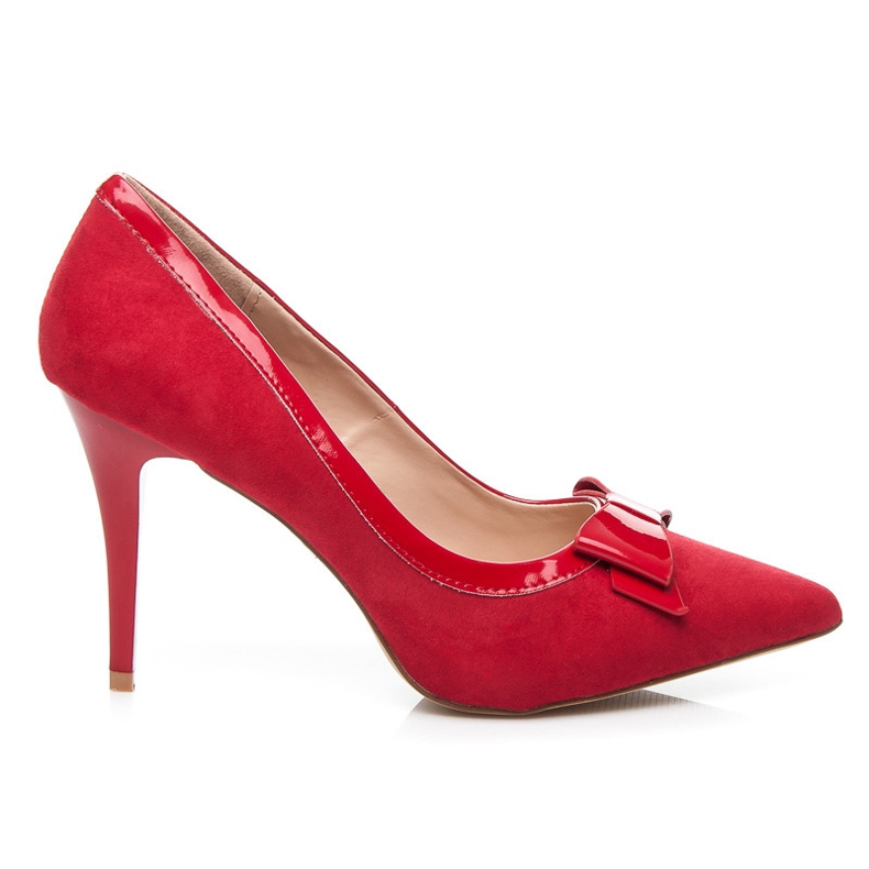 Belle Women Bombas elegantes con un lazo rojo