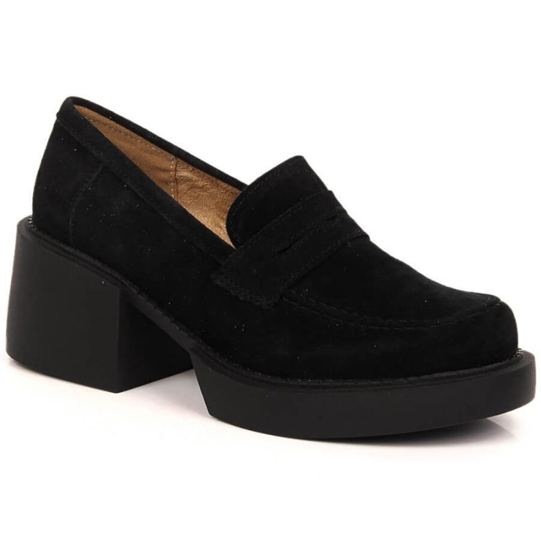 Mocasines de tacón Filippo W DP4685/23 de piel negro