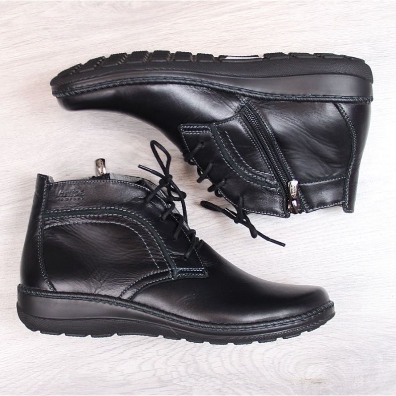 Botas de piel con aislamiento Helios W H612-2A, negro