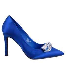 Broches de raso con lazo Trini Blue azul Broches de raso con lazo Trini Blue azul