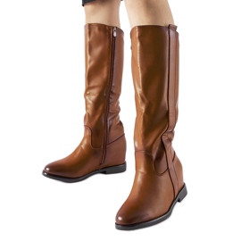 Botas marrones con cuñas ocultas de Chieuti marrón