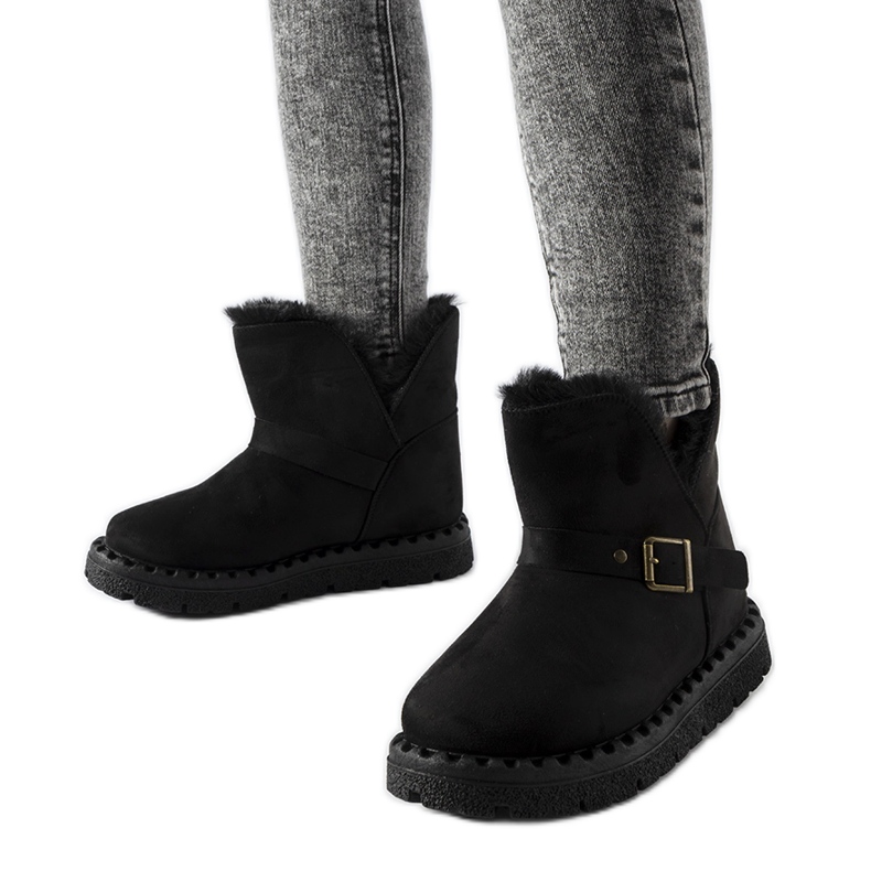 Botas de nieve aislantes negras con recorte Monal negro