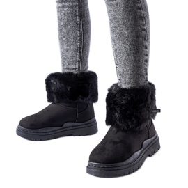 Botas de nieve negras con aislamiento y cremallera Vilpian. negro