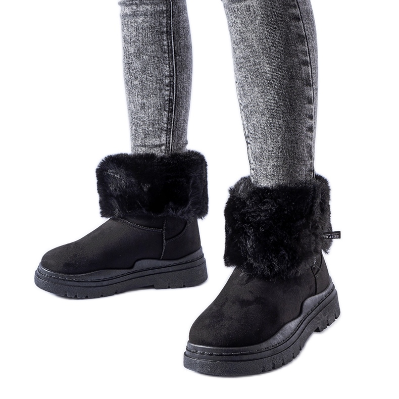 Botas de nieve negras con aislamiento y cremallera Vilpian. negro