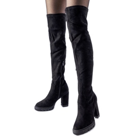 Botas largas Railroad tacón negro