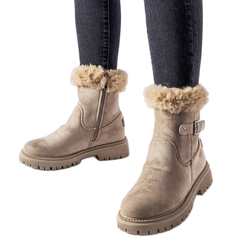 Botas aislantes marrones con pelo de Odetta marrón Botas aislantes marrones con pelo de Odetta marrón