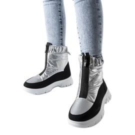 Botas de nieve Controni con aislamiento plateado y negro plata