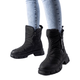 Botas de nieve Antonina acolchadas con aislamiento negras negro