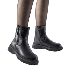 Botas aislantes negras con dos cremalleras Papig negro