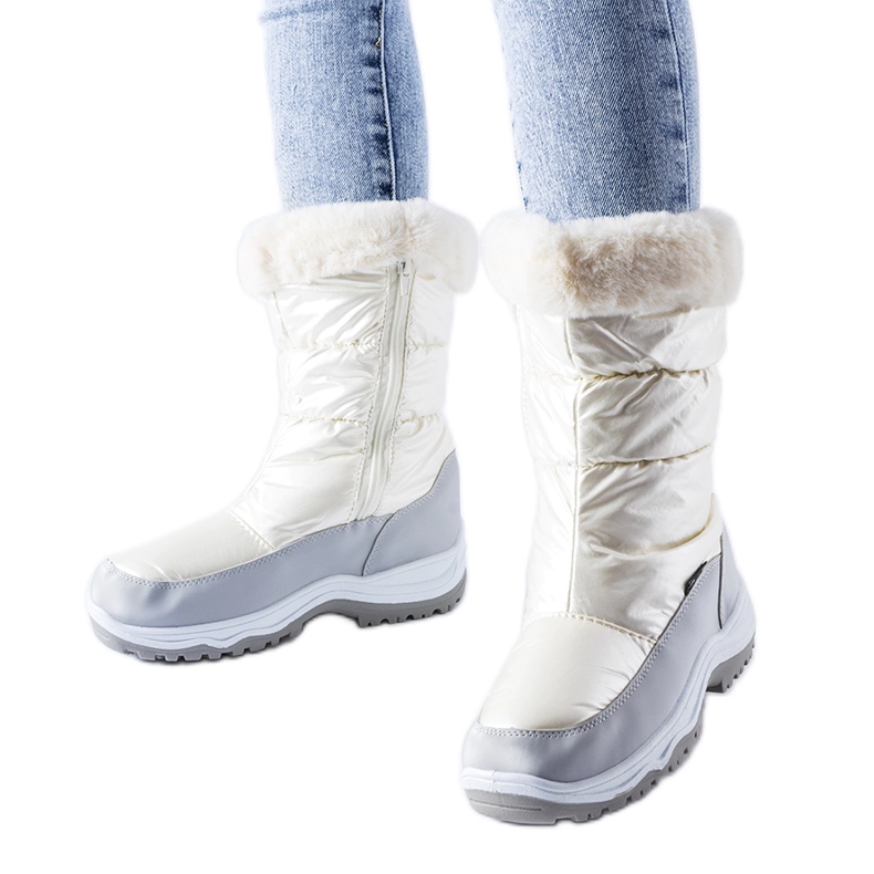 Botas de nieve con aislamiento Tronzano gris perla blanco