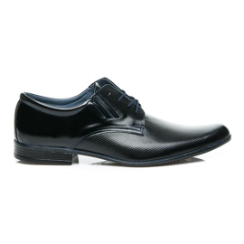 Lucca Zapatos de cuero brillante negro