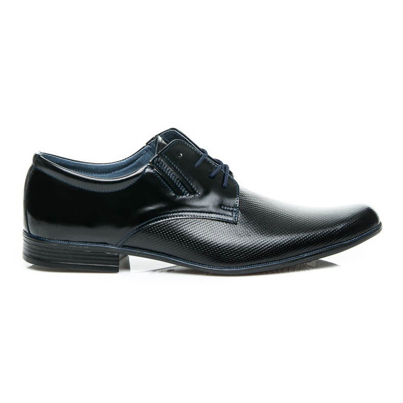 Lucca Zapatos de cuero brillante negro