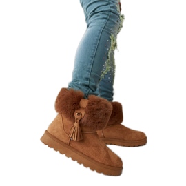Botas de nieve Geradino marrones forradas de pelo marrón