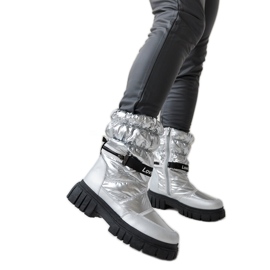 Botas de nieve de mujer con aislamiento plateado Pulliam plata Botas de nieve de mujer con aislamiento plateado Pulliam plata