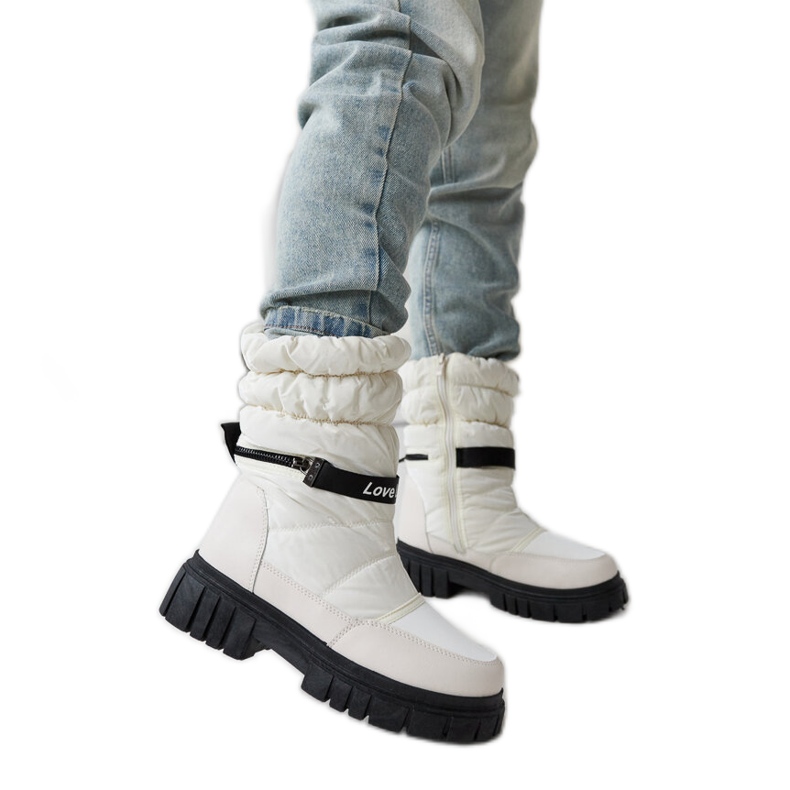 Botas de nieve de mujer con aislamiento beige Pulliam